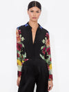 BRADY SILK BLOUSE-GARDEN BRUNCH BLACK-ALICE + OLIVIA