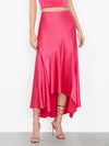 JUPE MIDI ROSA EN SATIN-ALICE + OLIVIA