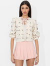 KITTY BOW CARDIGAN-SOFT WHITE MULTI-ALICE + OLIVIA