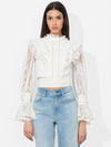 DELPHA EMBELLISHED TOP-OFF WHITE-ALICE + OLIVIA