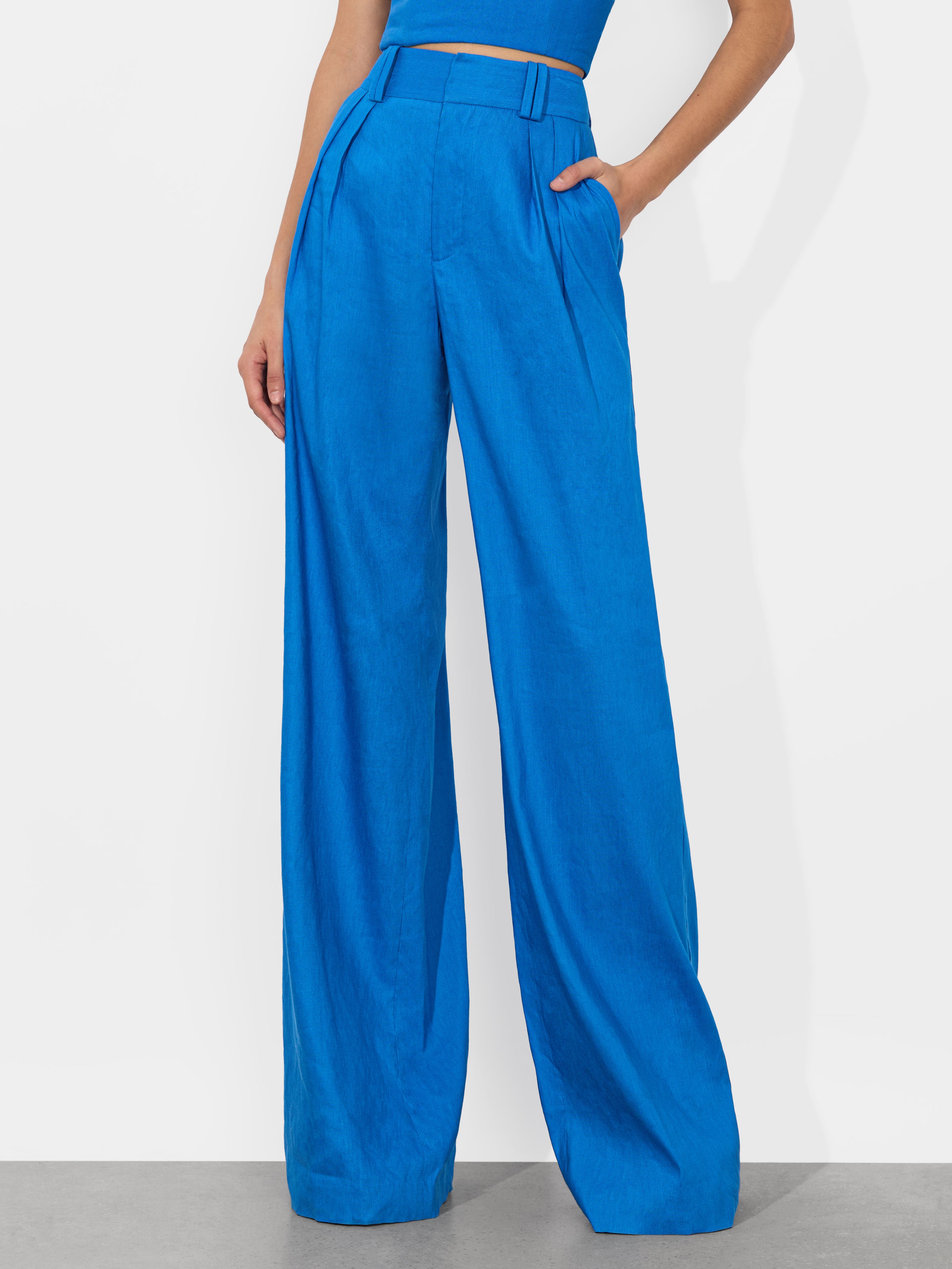 ERIC LINEN PANT-TRUE BLUE-ALICE + OLIVIA