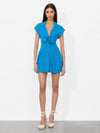 MILA LINEN MINI DRESS-TRUE BLUE-ALICE + OLIVIA