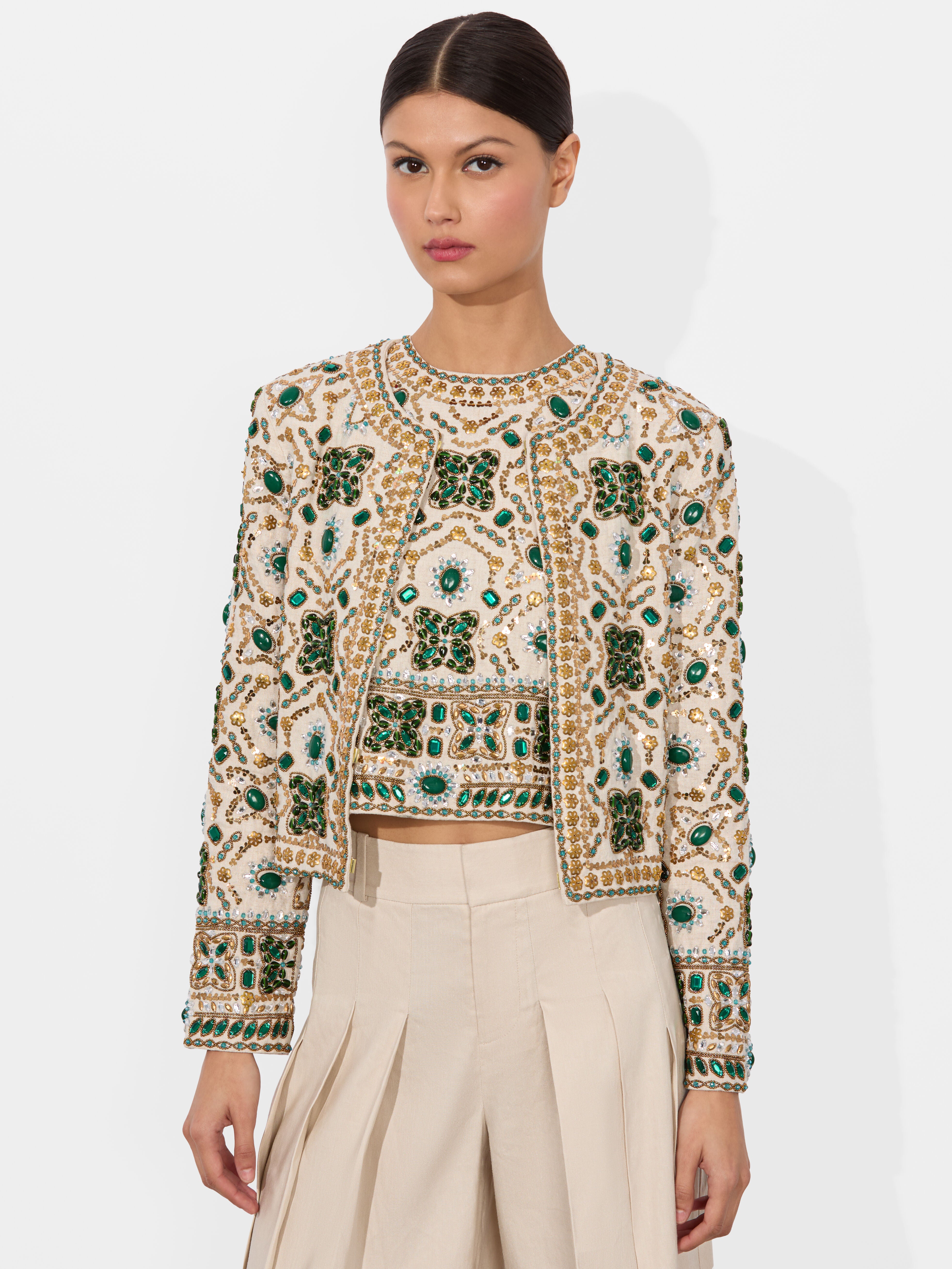 VESTE EN TWEED ORNÉE KIDMAN