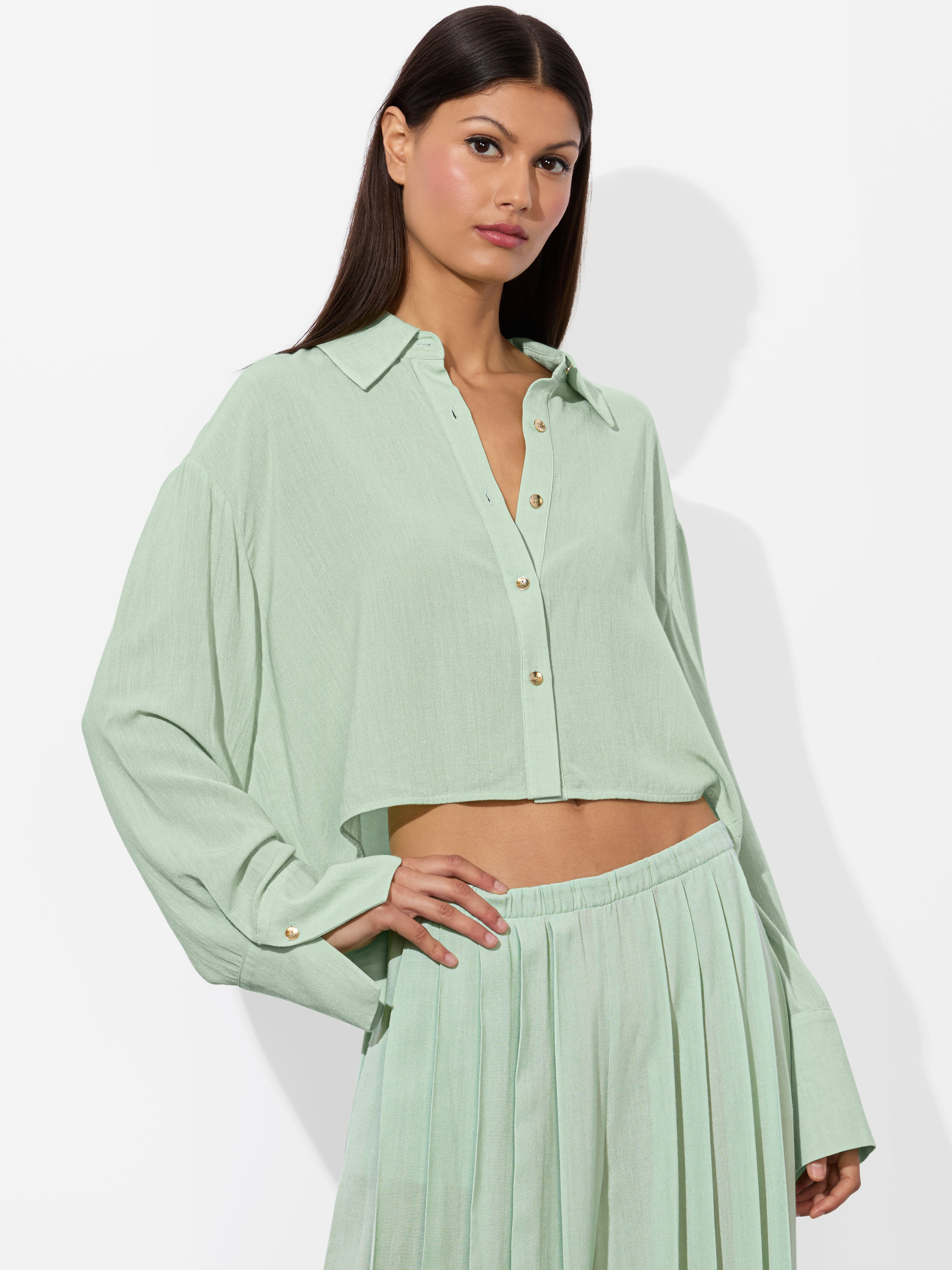 CAMICIA ABBOTTONATA DAL TAGLIO IMPECCABILE-ALICE + OLIVIA