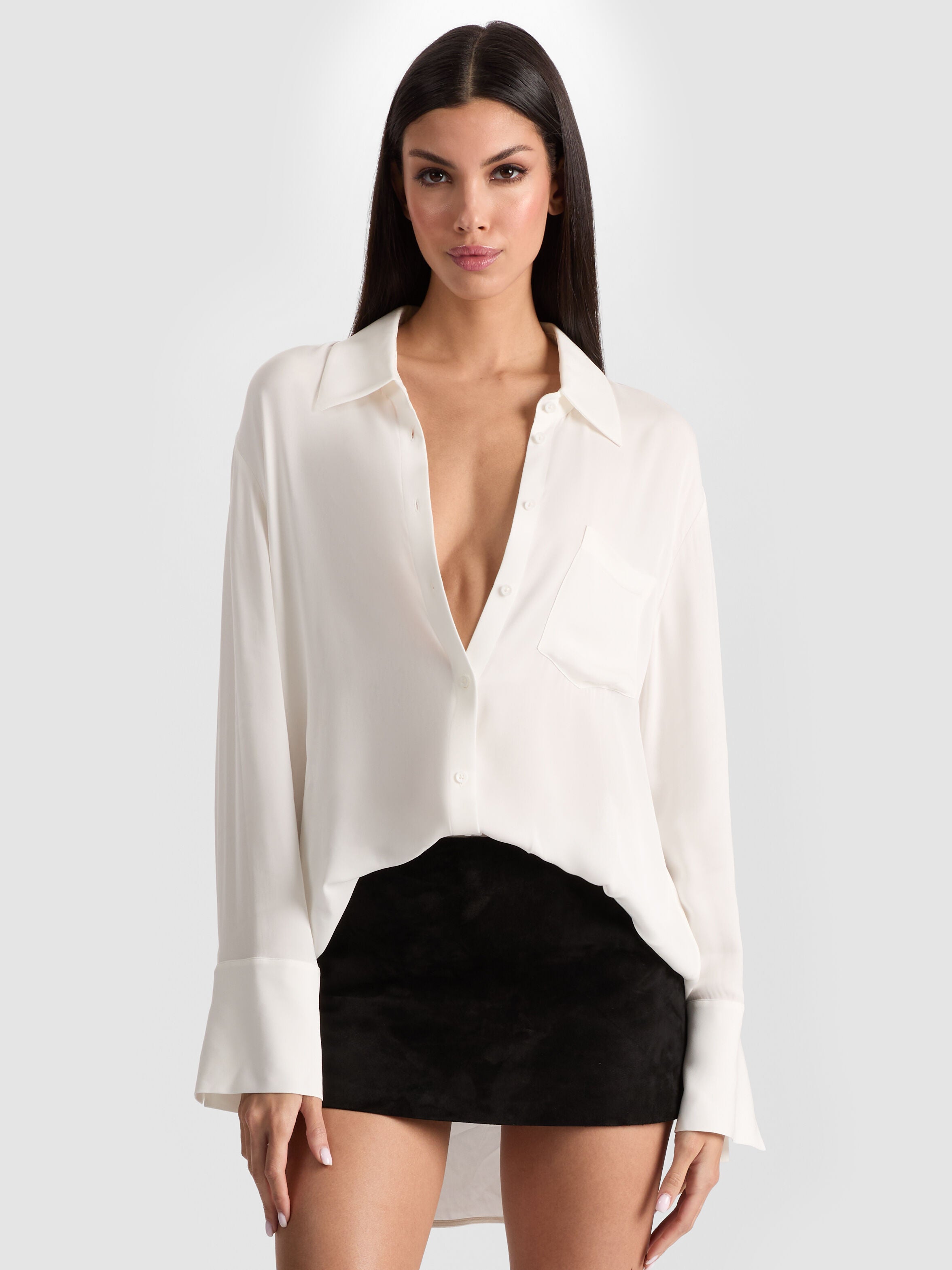 CAMICIA OVERSIZE IN TESSUTO FINE-ALICE + OLIVIA
