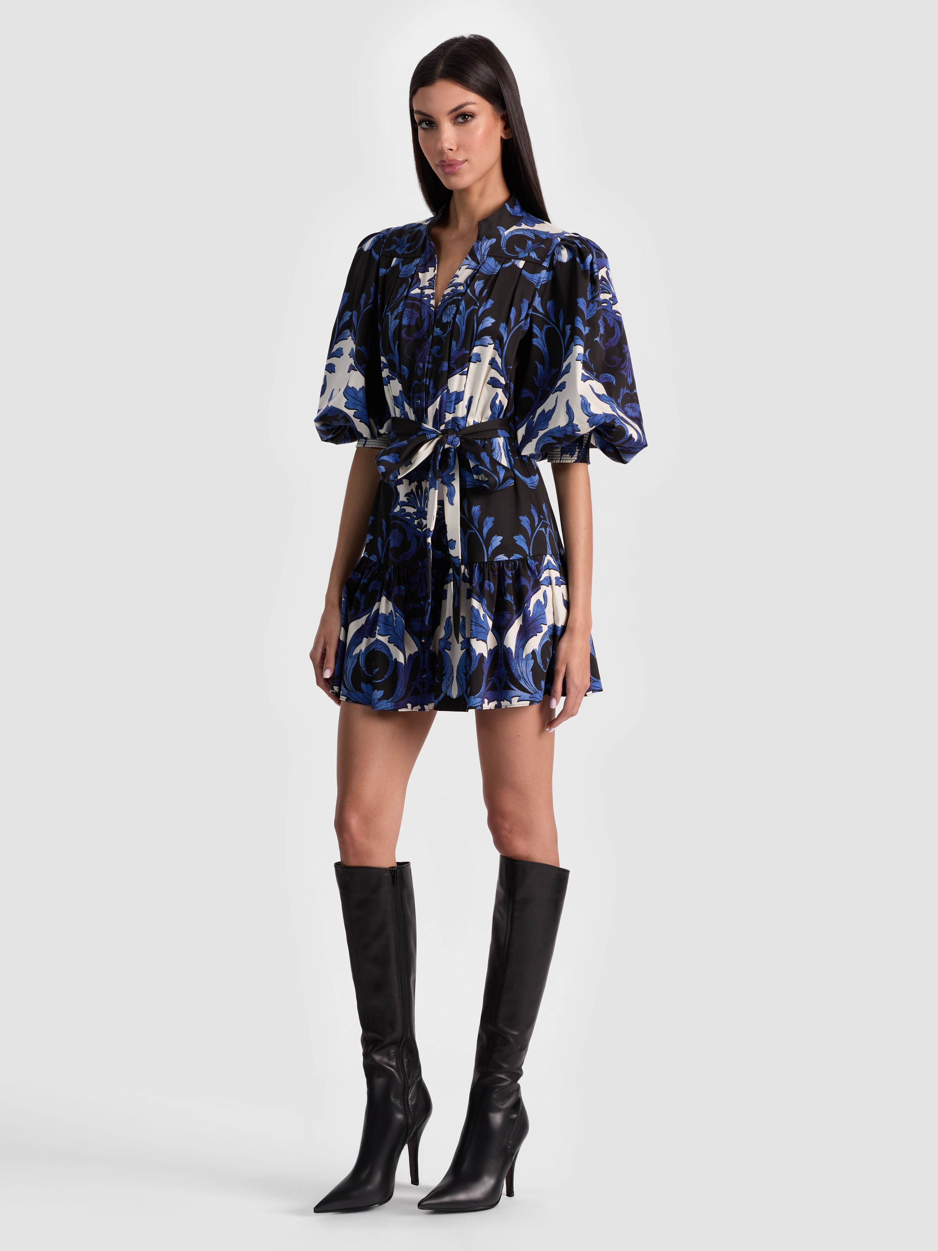 CORA MINI SHIRT DRESS-REGAL RETREAT-ALICE + OLIVIA