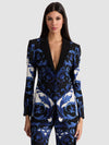 BLAZER BREANN IN LINO STAMPATO-ALICE + OLIVIA