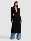 FAIE SLIM RUFFLE MAXI BLAZER-Black-ALICE + OLIVIA