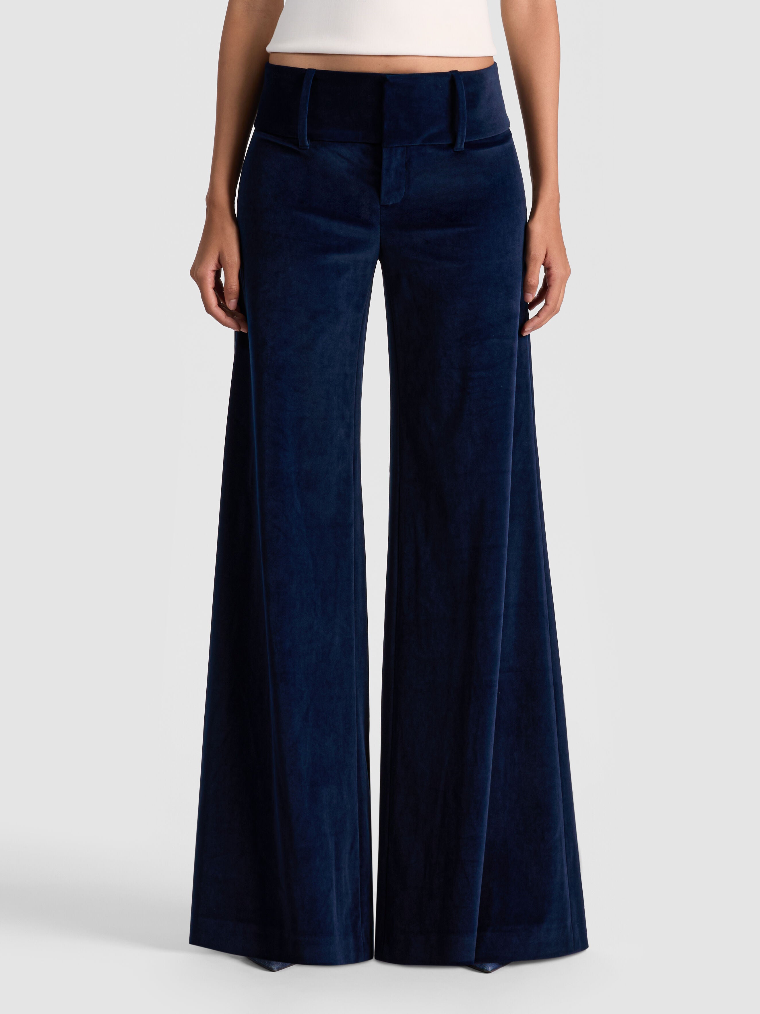 PANTALON LARGE EN VELOURS OLIVIA
