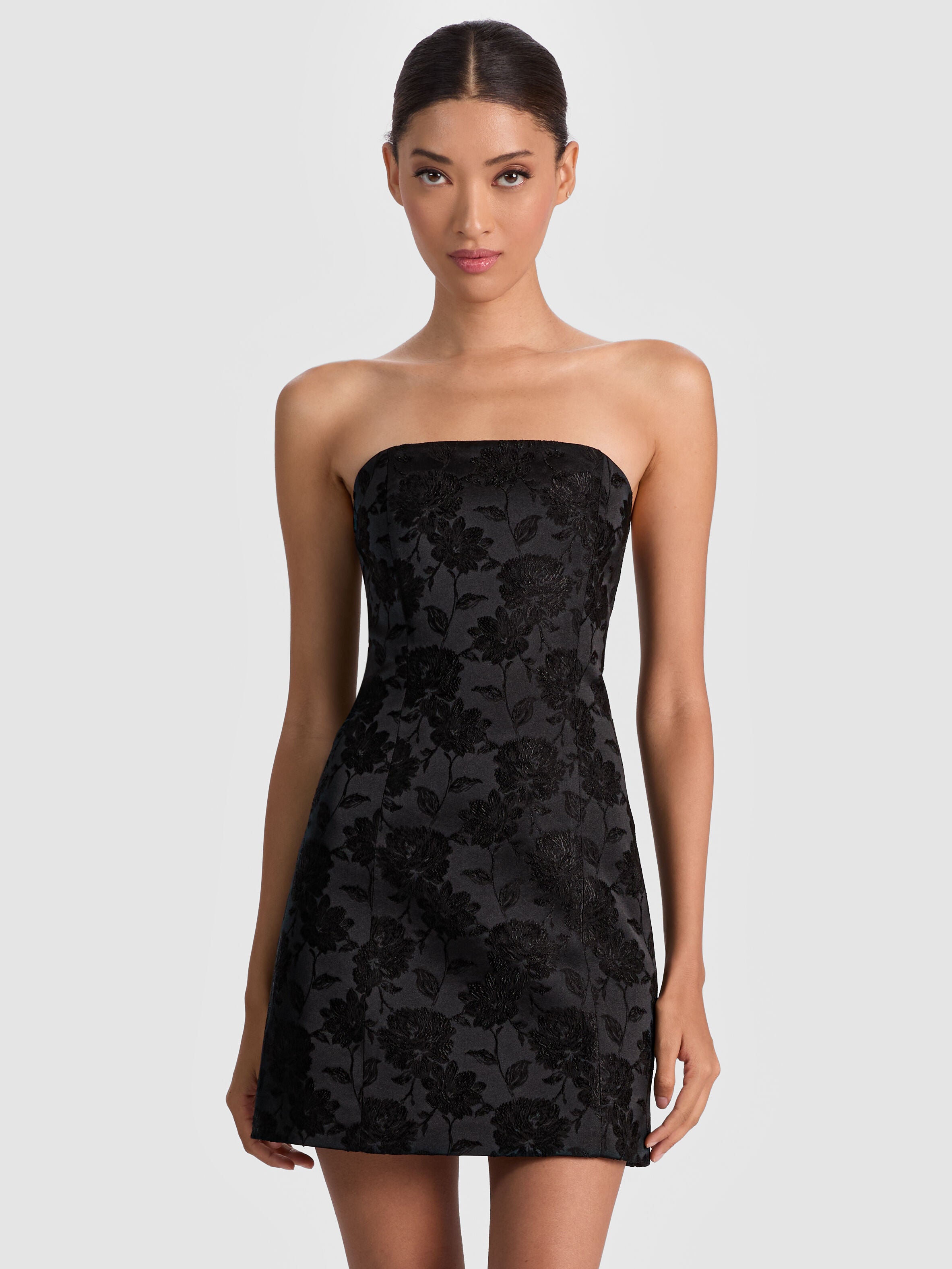 VELIA MINI DRESS-Black-ALICE + OLIVIA