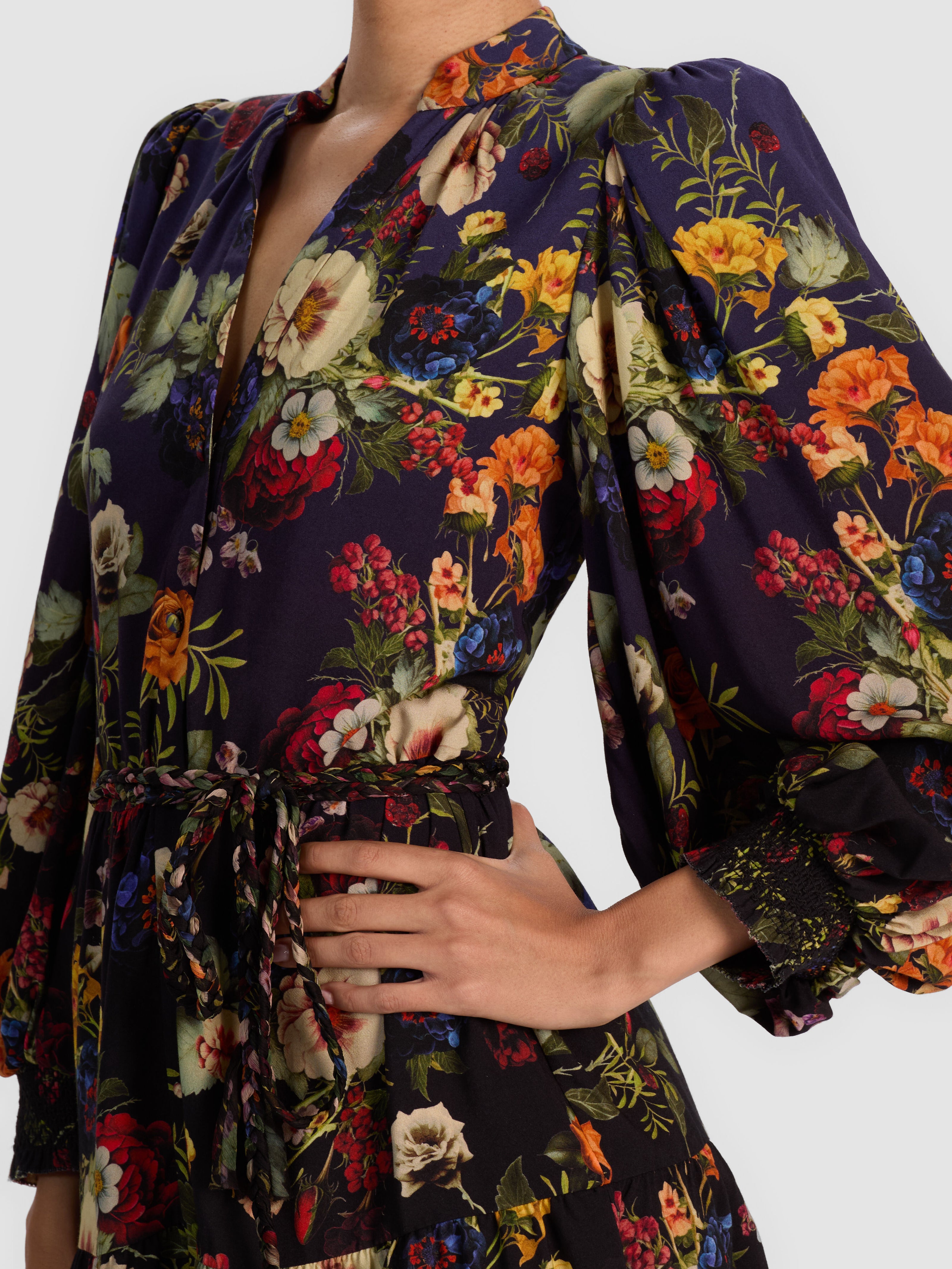 ANTONETTE MINI DRESS-MAGIC GARDEN GRADIENT-ALICE + OLIVIA