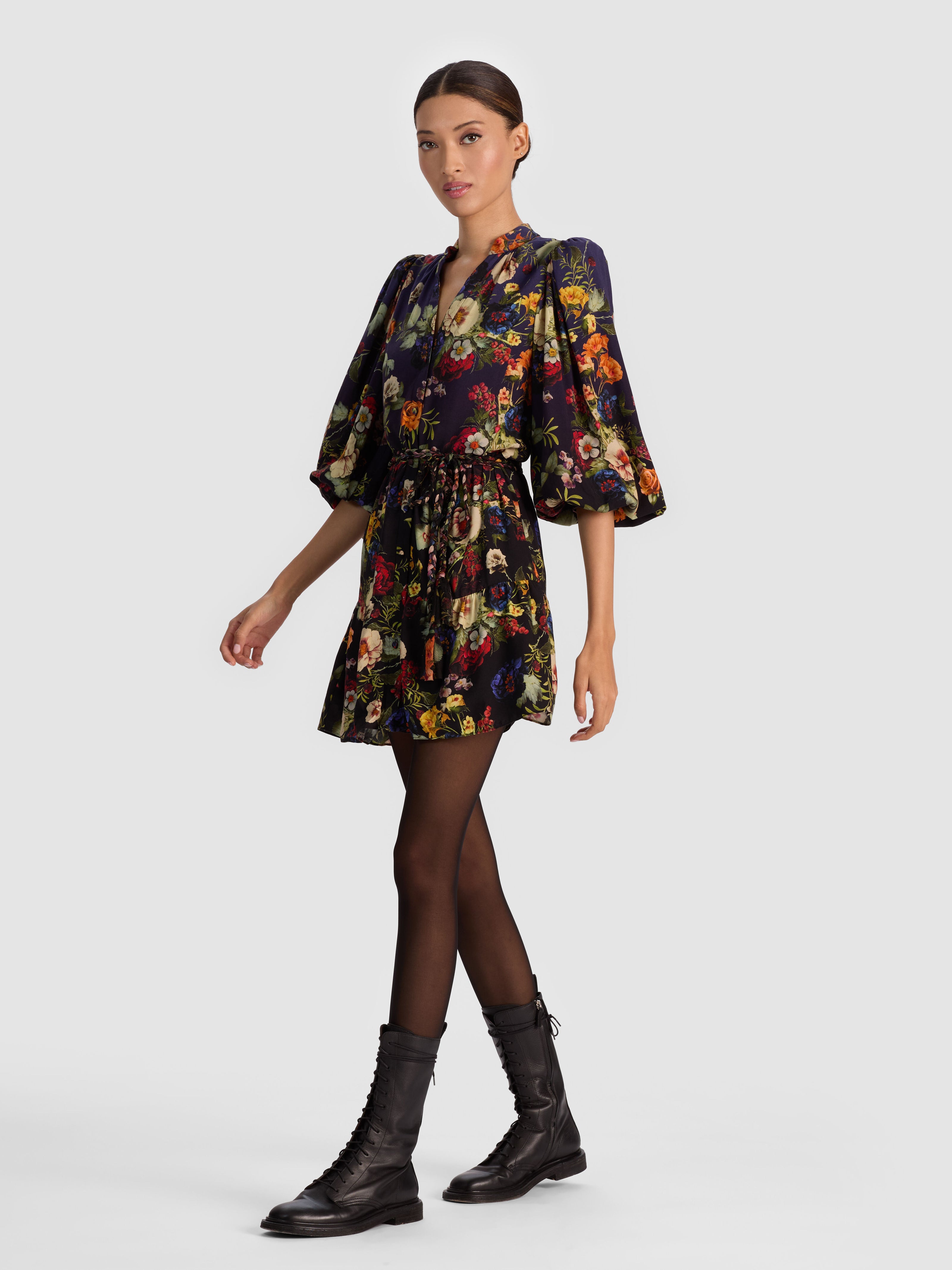ANTONETTE MINI DRESS-MAGIC GARDEN GRADIENT-ALICE + OLIVIA