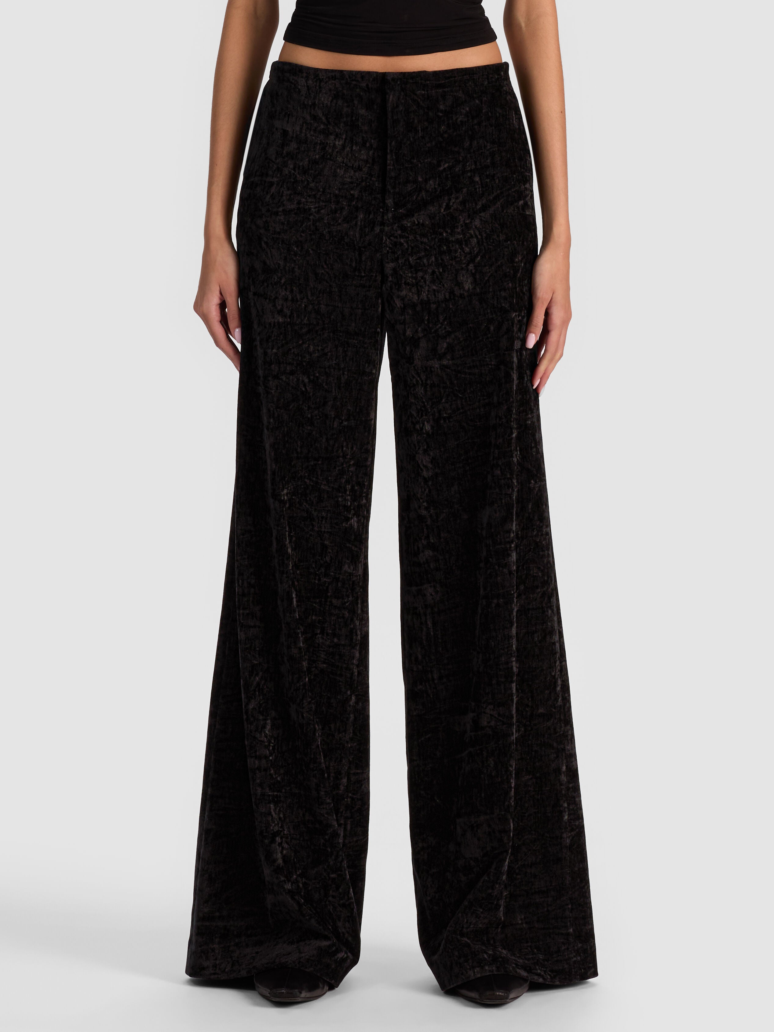 CONOR CLEAN WAIST TROUSER-Black-ALICE + OLIVIA