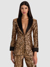 JUSTIN SEQUIN BLAZER-GOLD/BLACK-ALICE + OLIVIA