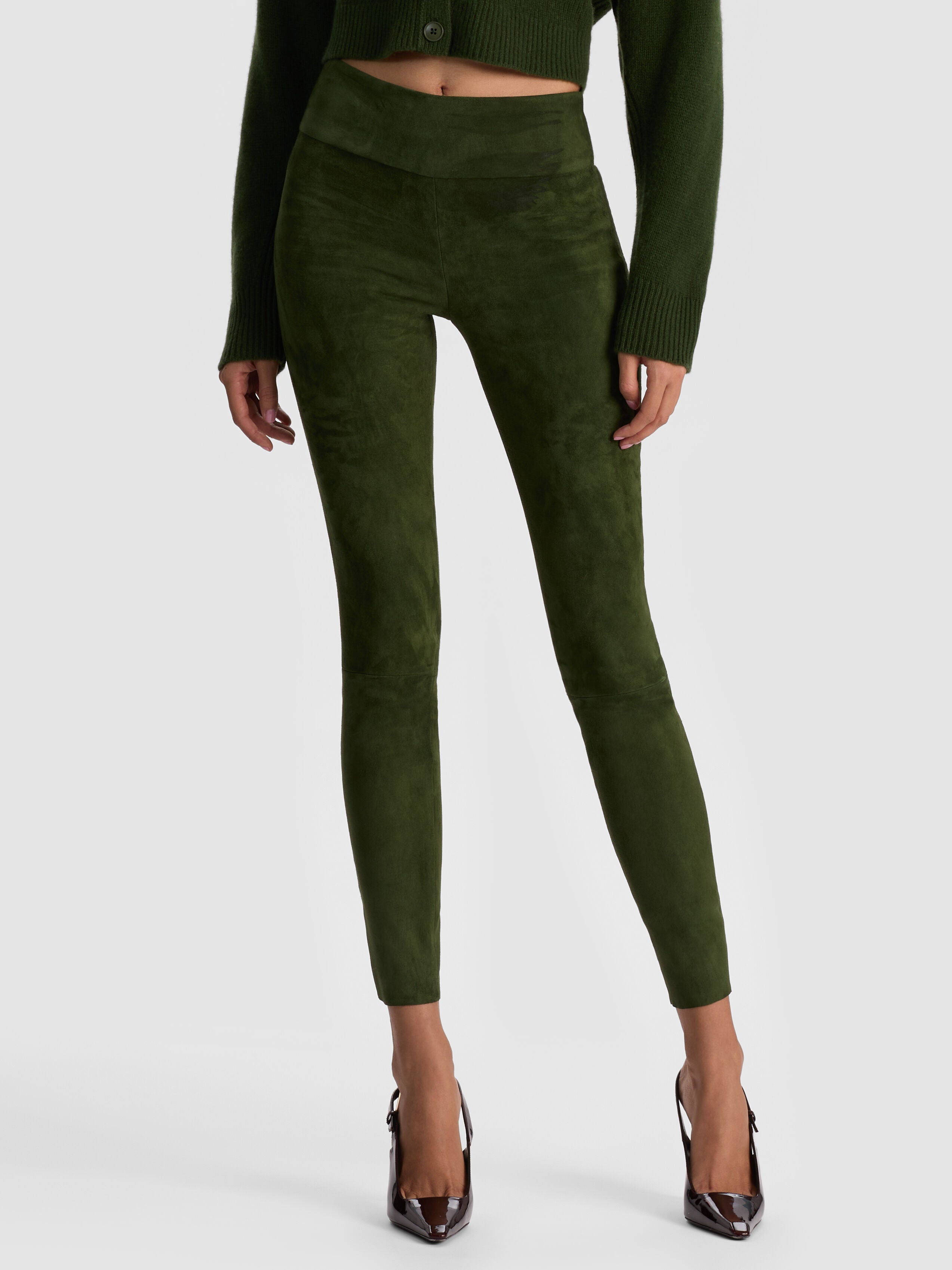 LEGGINGS OLIVIA IN CAMOSCIO-ALICE + OLIVIA