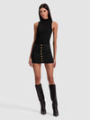 RUBI MINI SKIRT-Black-ALICE + OLIVIA