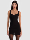 EVE MESH MINI DRESS-Black-ALICE + OLIVIA