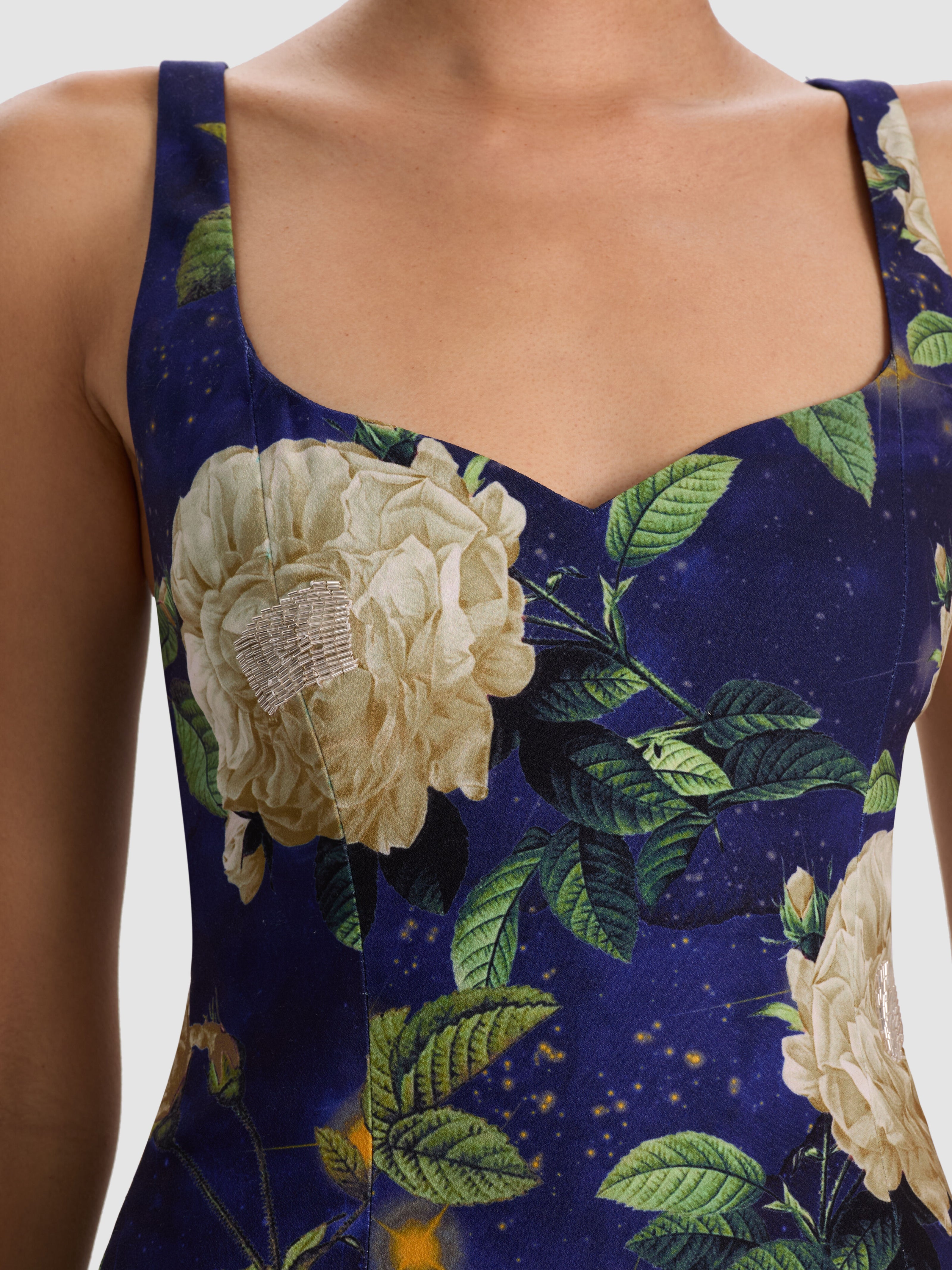 EVE EMBELLISHED MINI DRESS-TWILIGHT EDEN-ALICE + OLIVIA