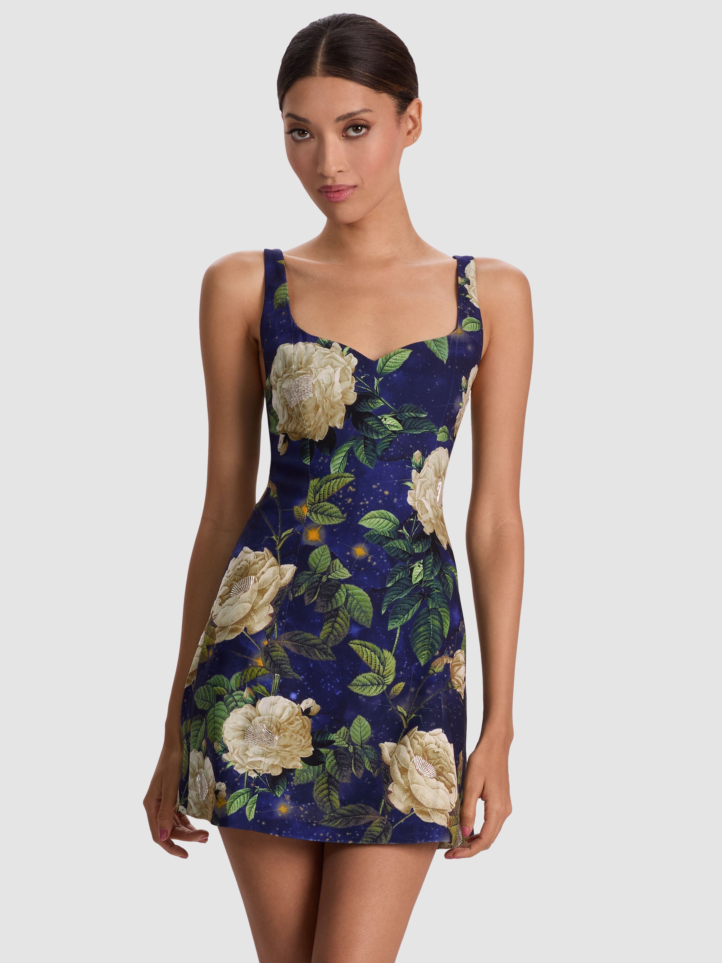 EVE EMBELLISHED MINI DRESS-TWILIGHT EDEN-ALICE + OLIVIA