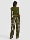 PANTALONI CARGO OLYMPIA CON PAILLETTES-ALICE + OLIVIA