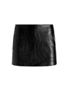 MACE LEATHER MINI SKORT-Black-ALICE + OLIVIA