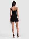 EVE EMBELLISHED TRIM MINI DRESS-Black-ALICE + OLIVIA