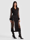 SILVIA SHEER MAXI TRENCH-Black-ALICE + OLIVIA
