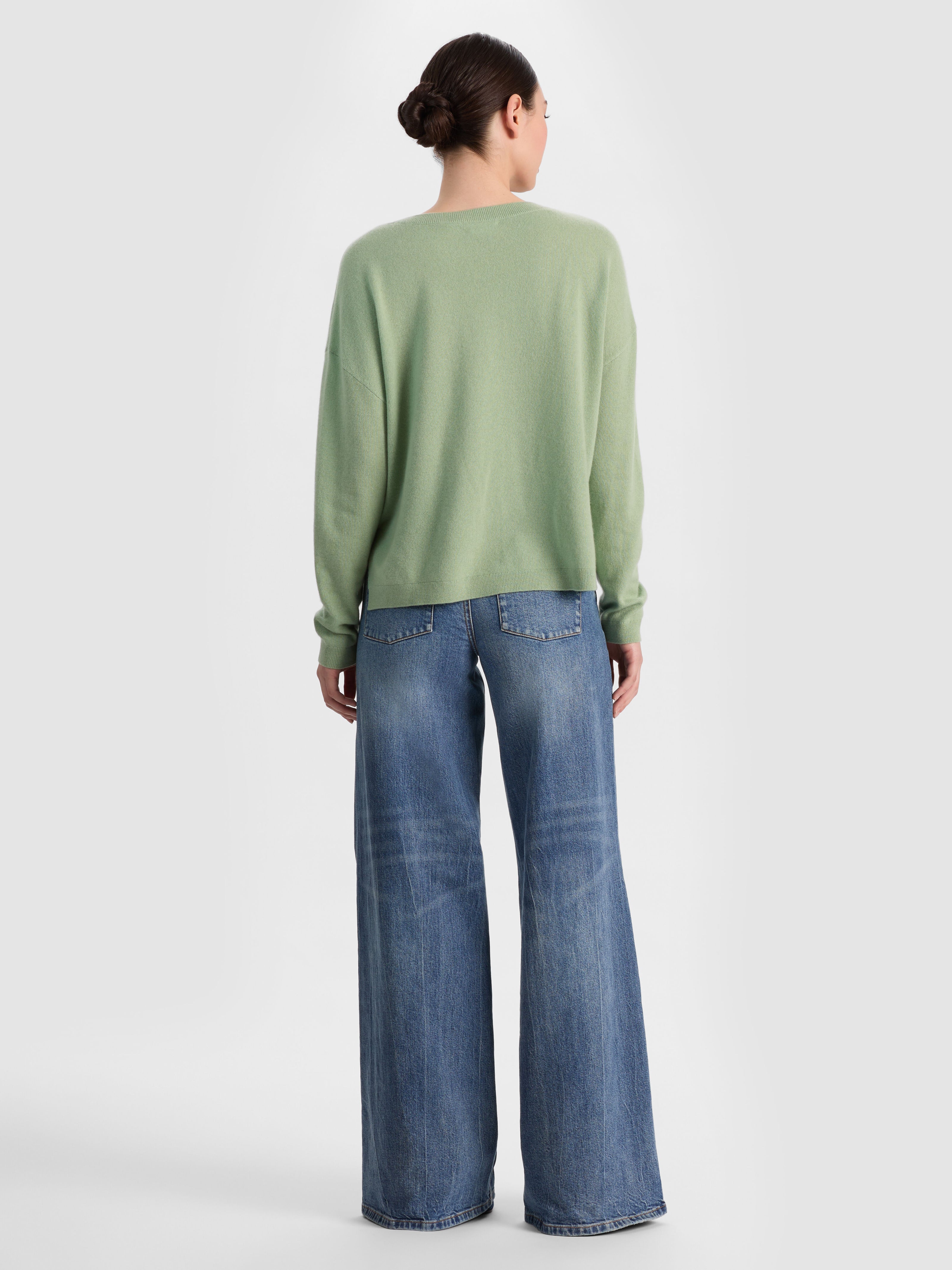 WILLIAMS CASHMERE PULLOVER-SAGE-ALICE + OLIVIA