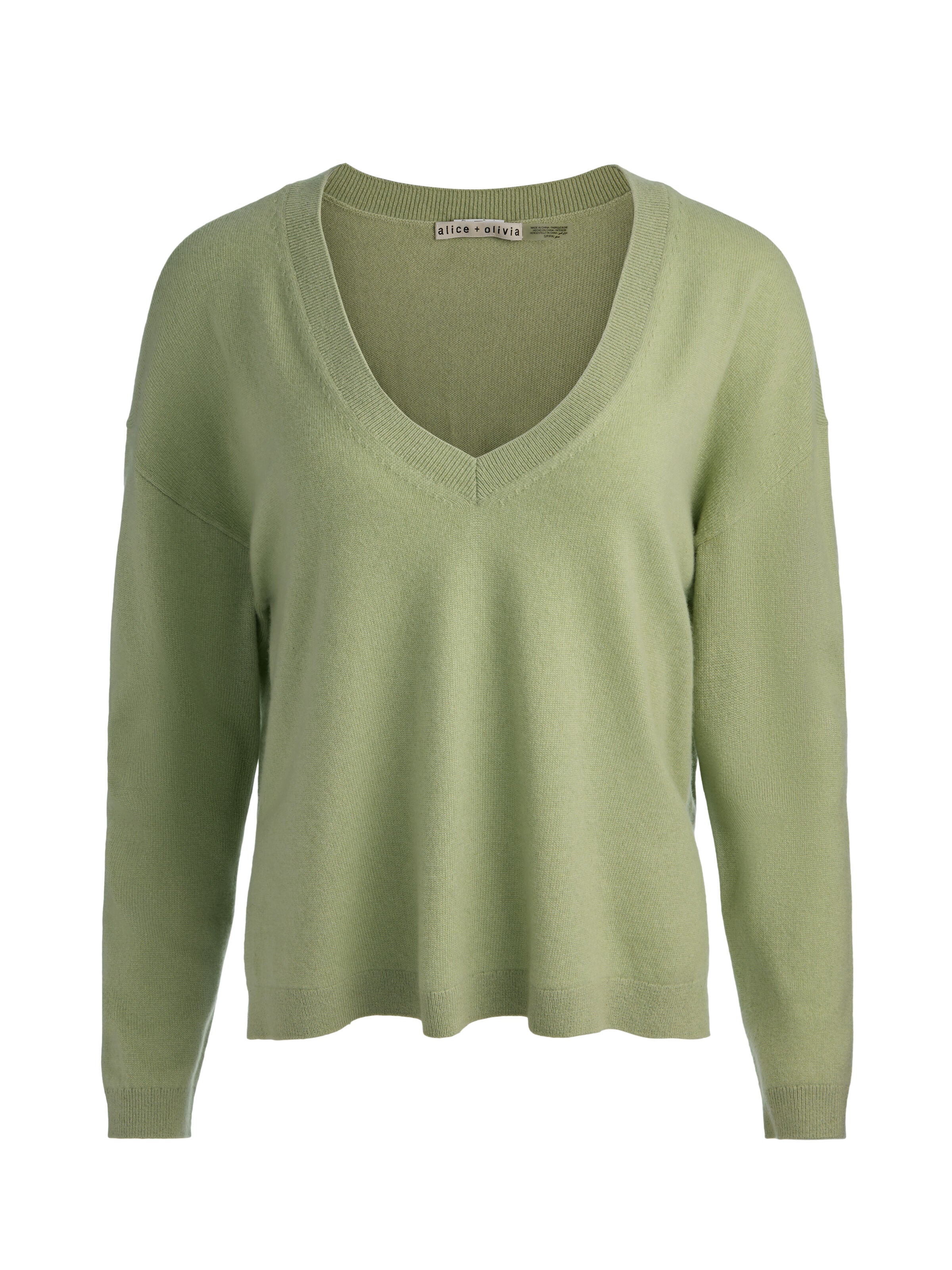 WILLIAMS CASHMERE PULLOVER-SAGE-ALICE + OLIVIA