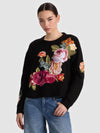 MAGLIONE GIROCOLLO JACQUARD FLOREALE BELVA-ALICE + OLIVIA