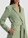 KARLEY SUEDE WRAP COAT-SAGE-ALICE + OLIVIA
