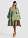 RILEY SUEDE MINI SKIRT-SAGE-ALICE + OLIVIA