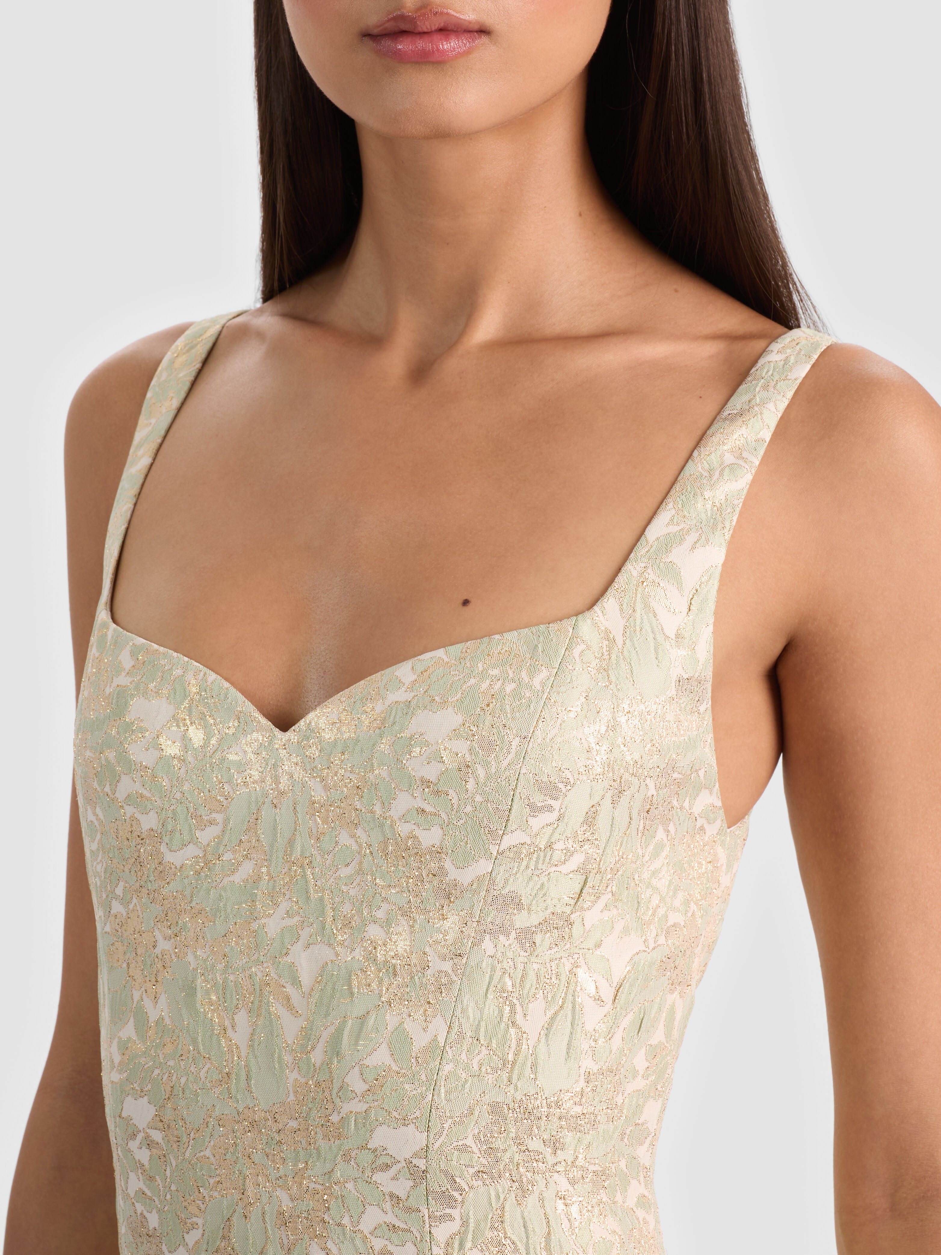 EVE EMBROIDERED MINI DRESS-OFF WHITE/SAGE-ALICE + OLIVIA