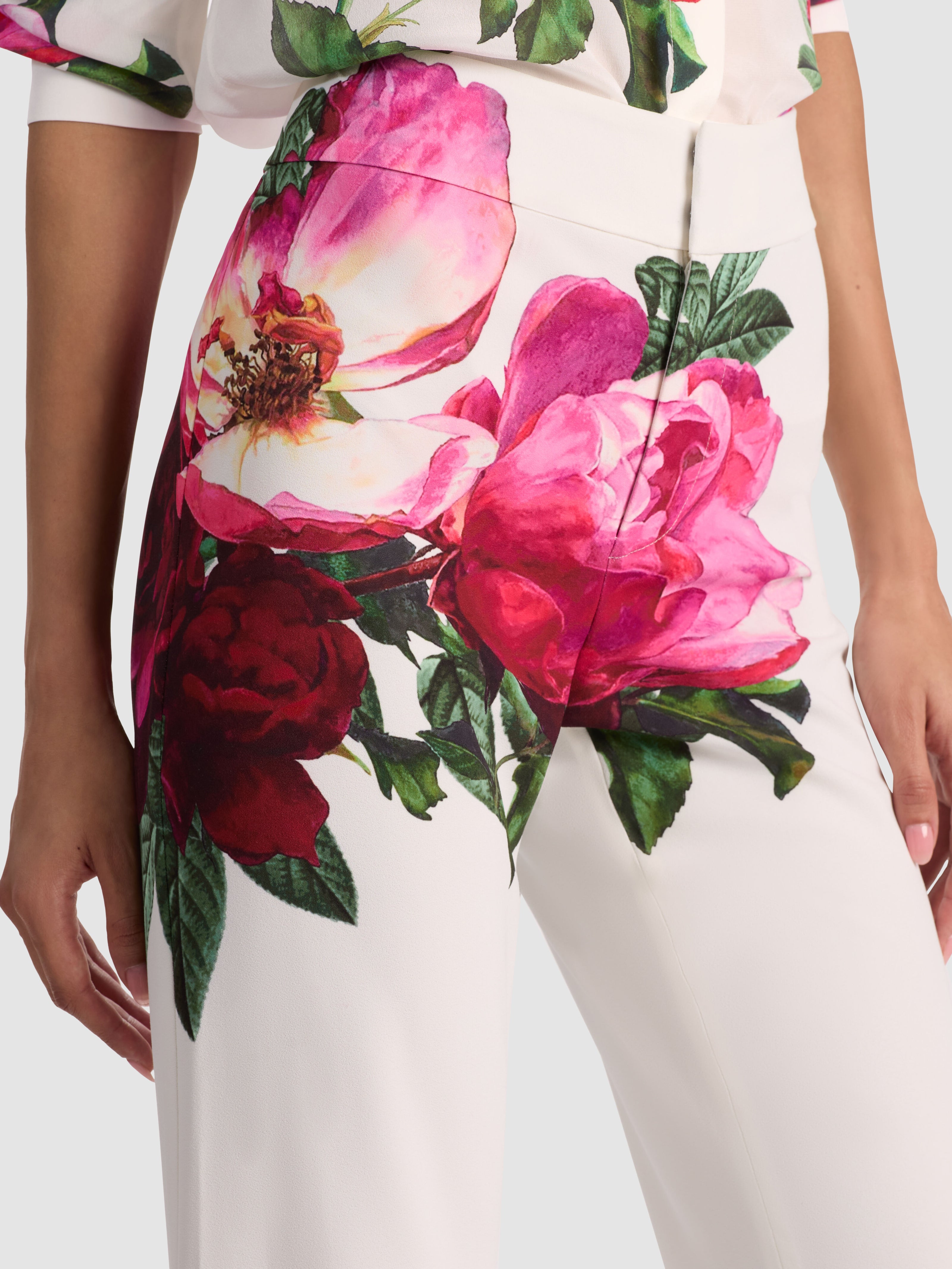ANDREW PANT-EMPRESS BLOOM OFF WHITE-ALICE + OLIVIA