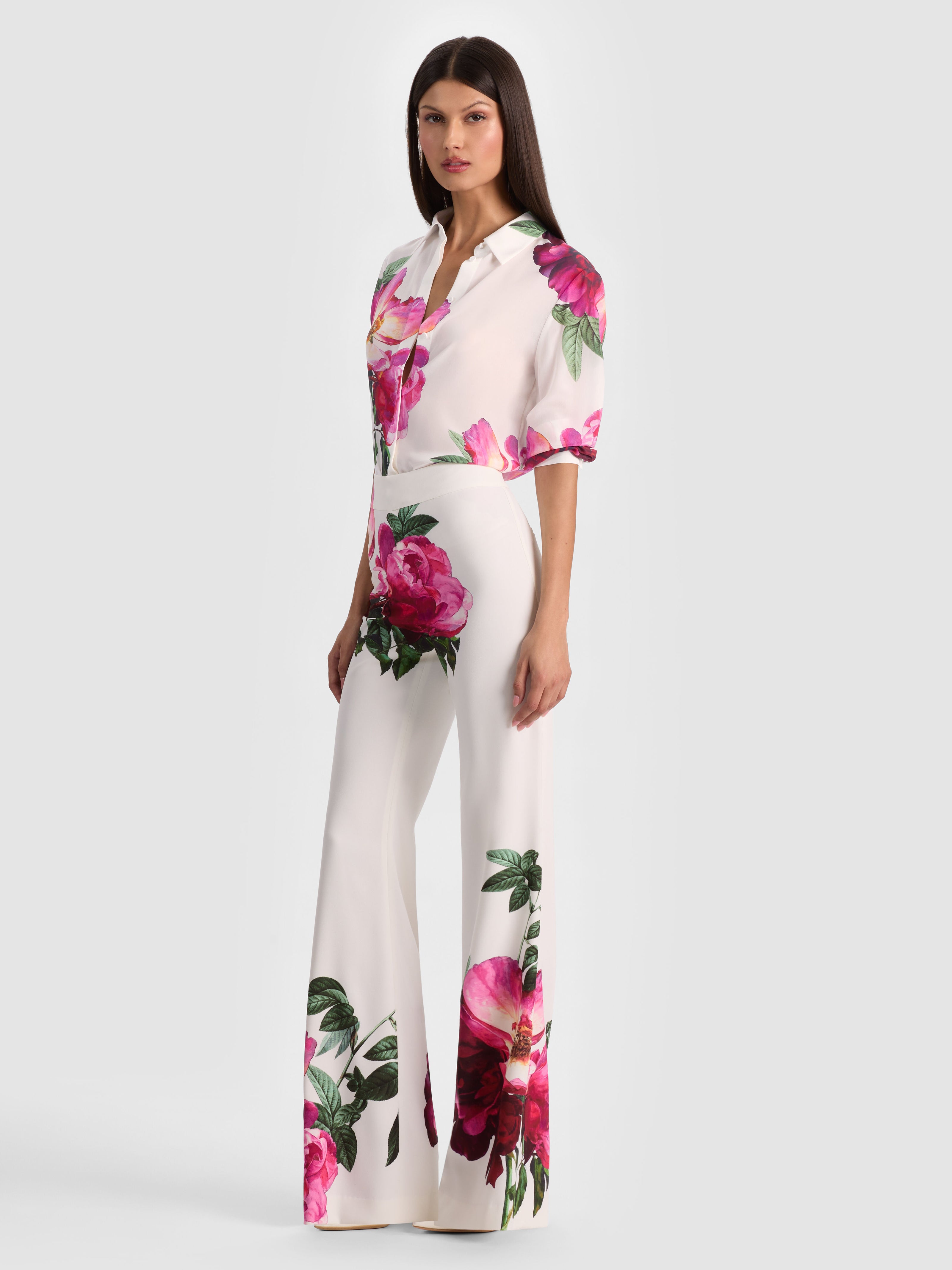 ANDREW PANT-EMPRESS BLOOM OFF WHITE-ALICE + OLIVIA