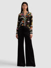 WILLA SILK BLOUSE-SOLAR STRENGTH BLACK-ALICE + OLIVIA
