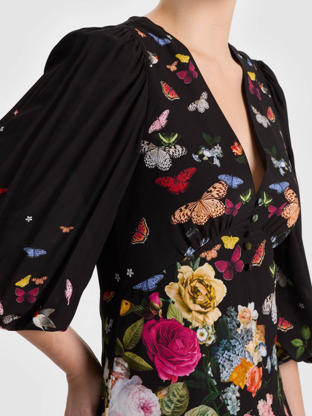 IRENE MINI DRESS - SOLAR STRENGTH BLACK