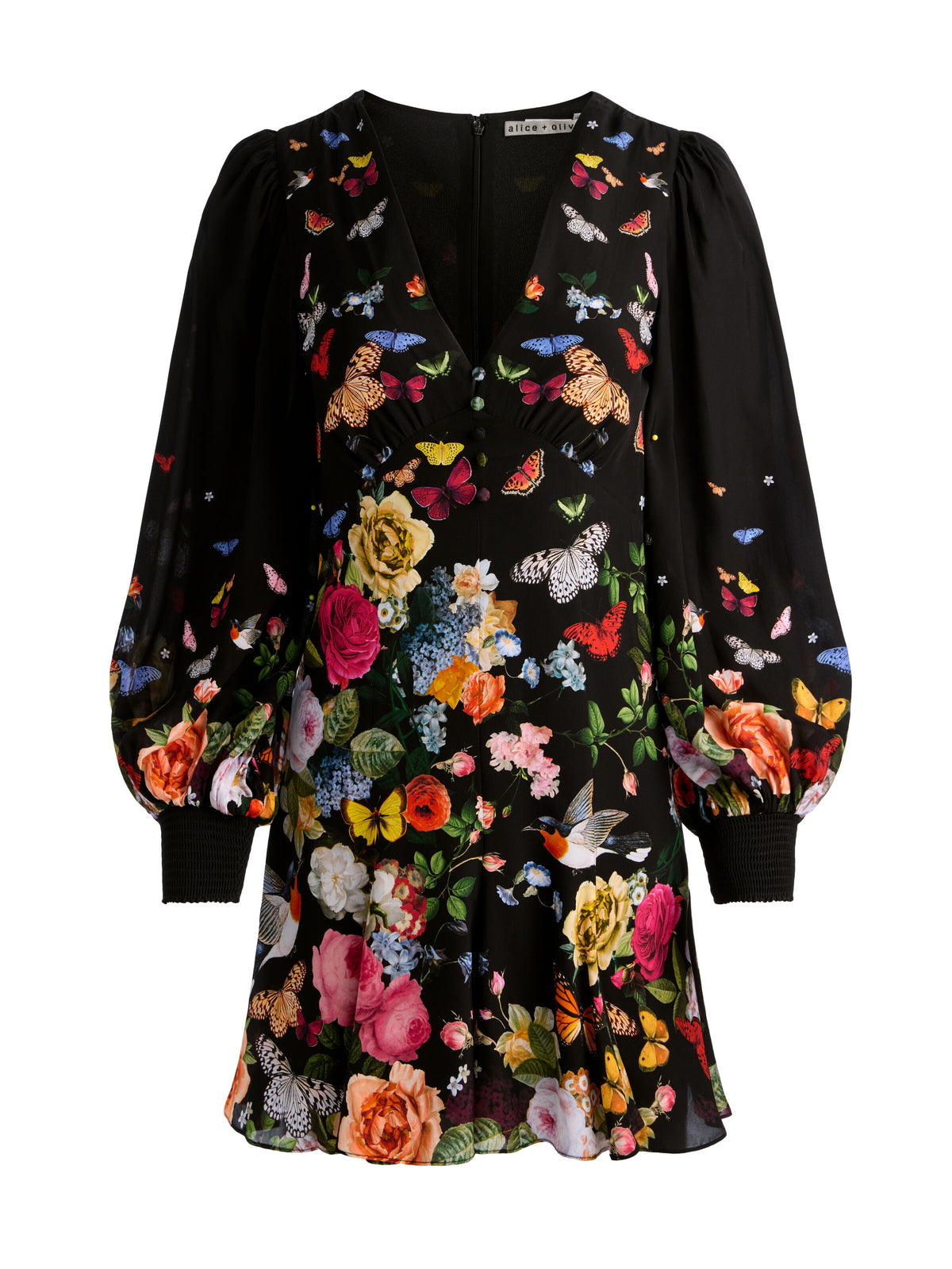 IRENE MINI DRESS - SOLAR STRENGTH BLACK