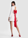 SHAWN BOW BACK BLAZER DRESS-OFF WHITE/CHILI PEPPER-ALICE + OLIVIA
