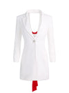 SHAWN BOW BACK BLAZER DRESS-OFF WHITE/CHILI PEPPER-ALICE + OLIVIA