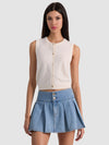 GILET EN CACHEMIRE BOUTONNÉ LOLY SUR LE DEVANT-ALICE + OLIVIA