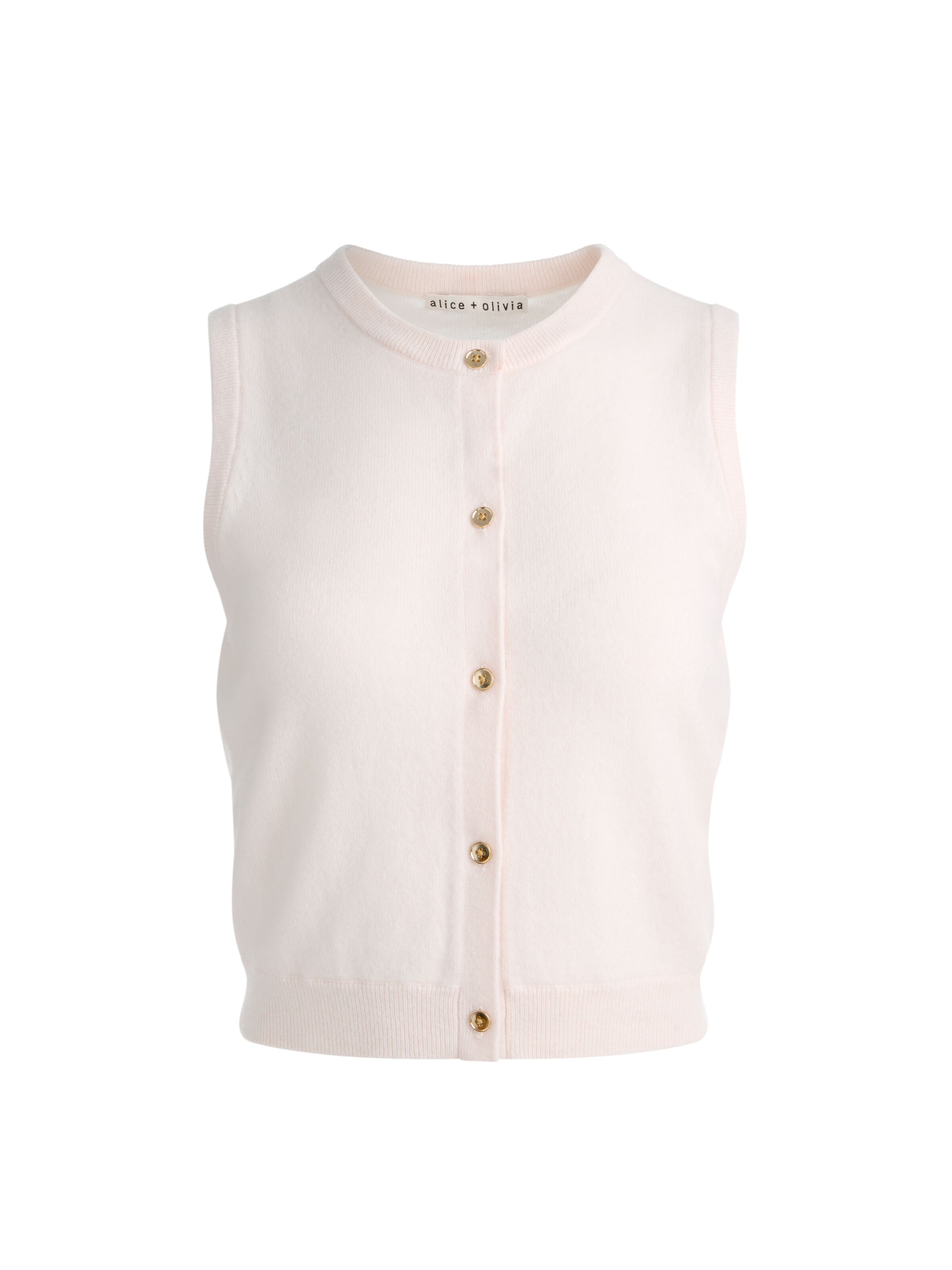 GILET EN CACHEMIRE BOUTONNÉ LOLY SUR LE DEVANT-ALICE + OLIVIA