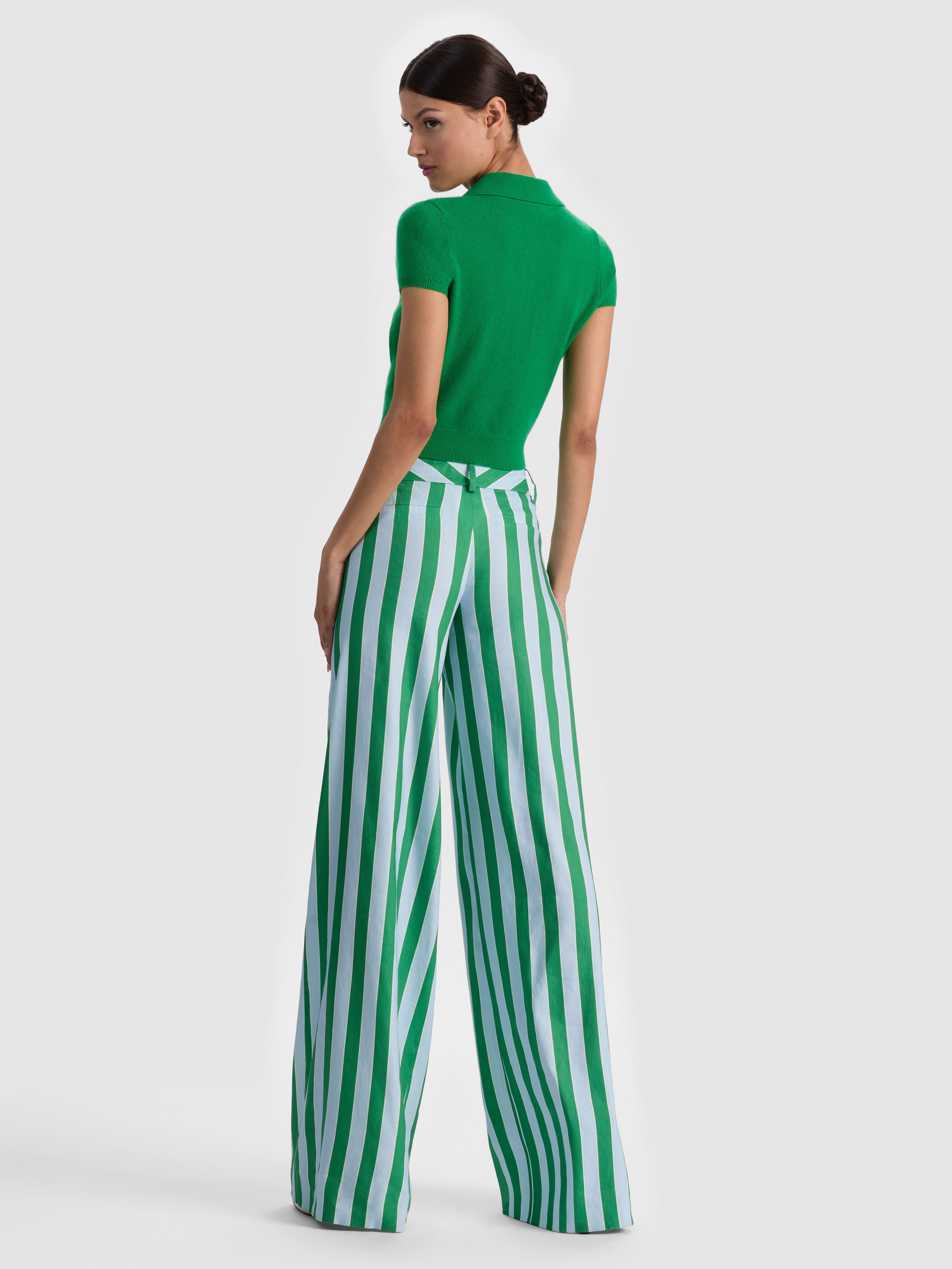 ANDI CASHMERE POLO-GREEN APPLE-ALICE + OLIVIA