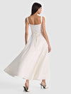 POLLY FLARED MIDI DRESS-OFF WHITE-ALICE + OLIVIA