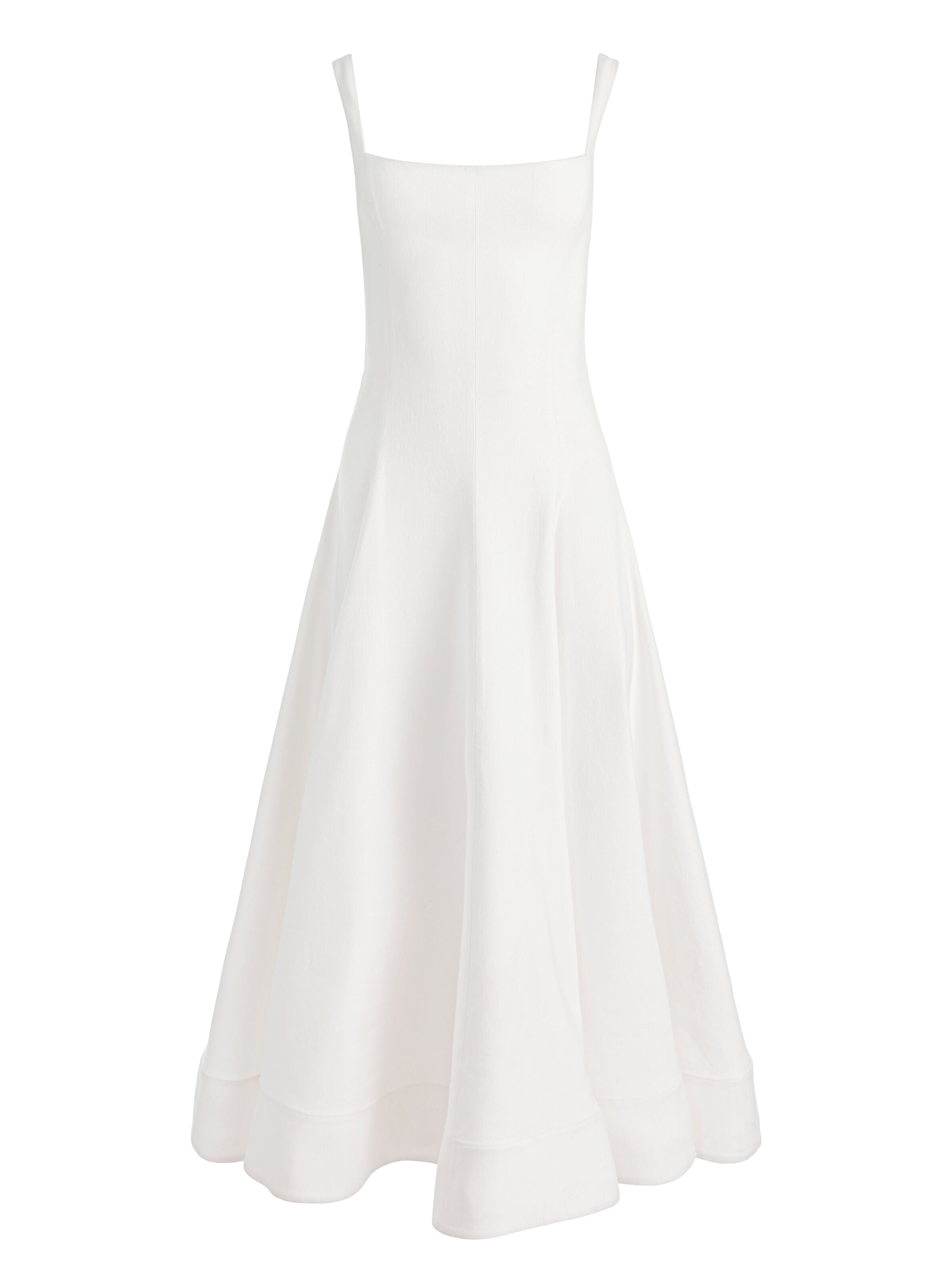 POLLY FLARED MIDI DRESS-OFF WHITE-ALICE + OLIVIA