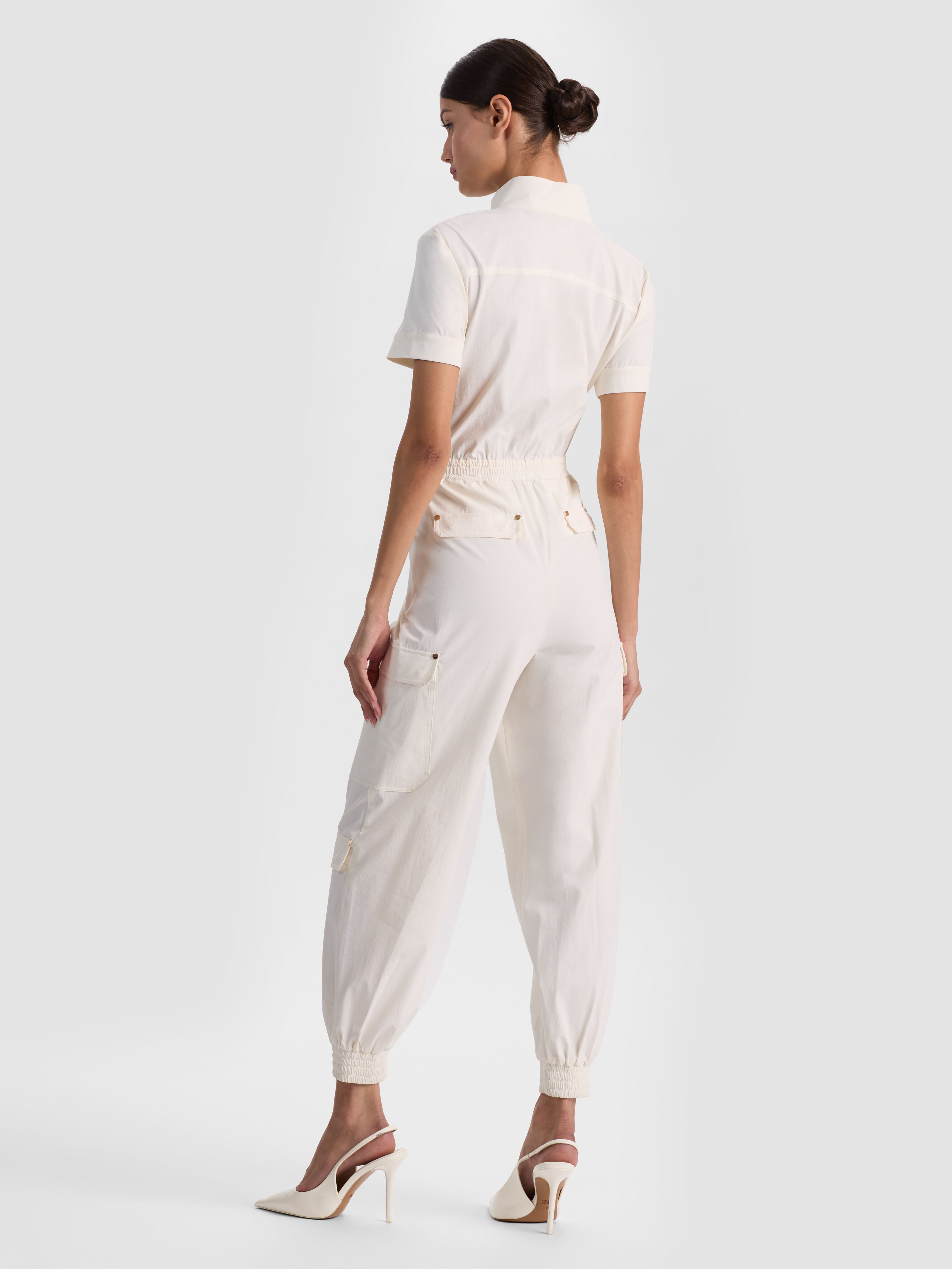 MILO CARGO JUMPSUIT-OFF WHITE-ALICE + OLIVIA