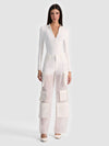 OLYMPIA SHEER COMBO CARGO PANT-OFF WHITE-ALICE + OLIVIA
