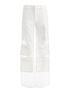 OLYMPIA SHEER COMBO CARGO PANT-OFF WHITE-ALICE + OLIVIA