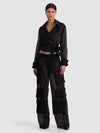 KEITH SHEER COMBO CROPPED TRENCH-ALICE + OLIVIA