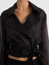 KEITH SHEER COMBO CROPPED TRENCH-ALICE + OLIVIA